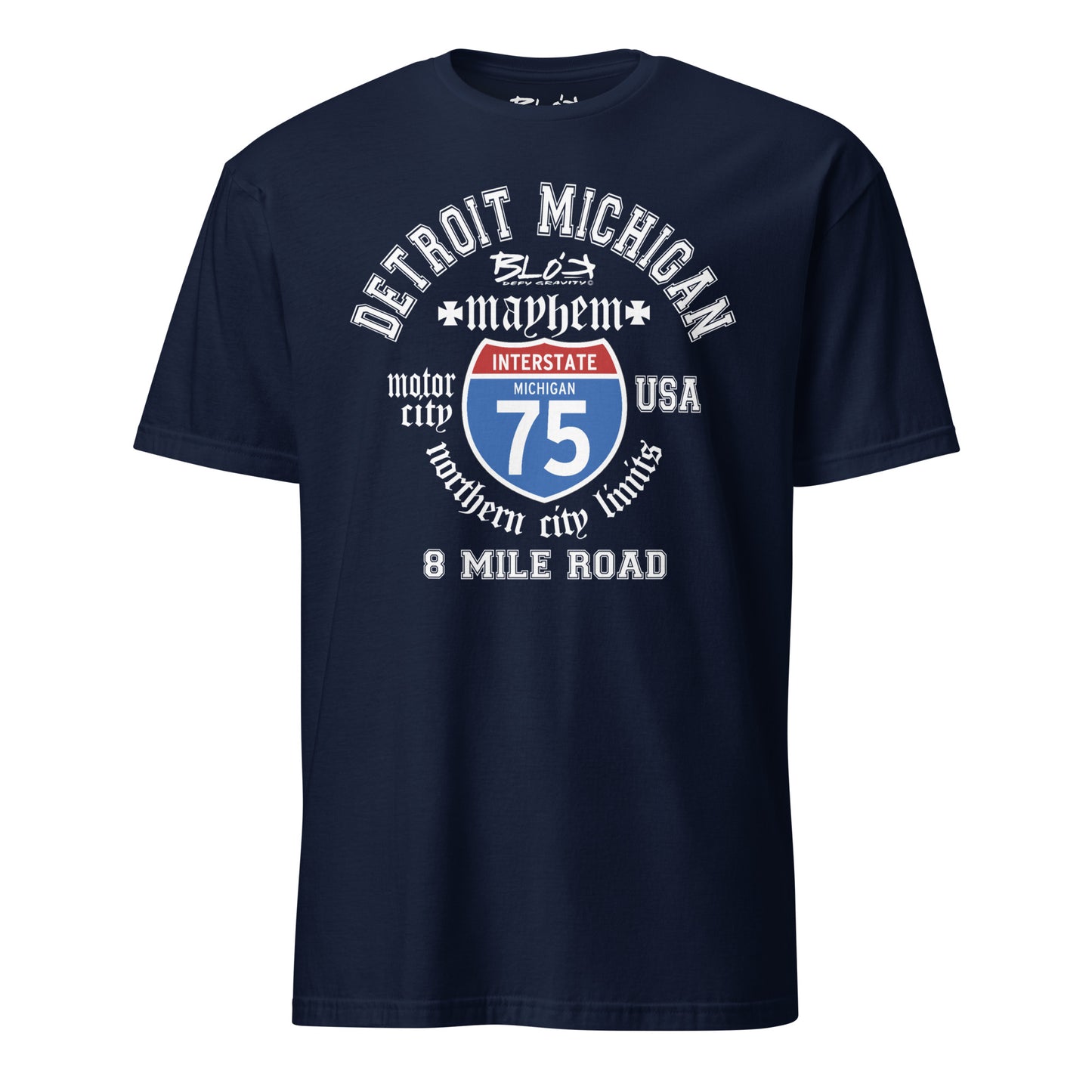 Detroit 8 Mile - Front Print in White - Men's Classic Fit