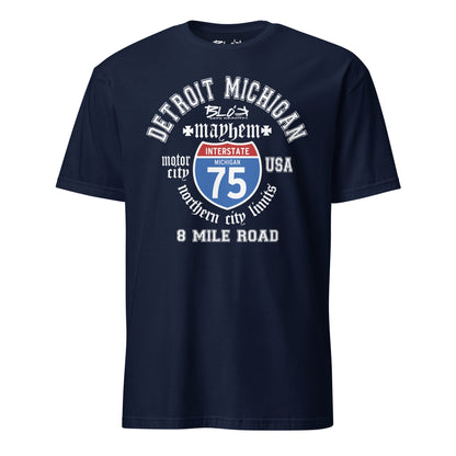 Detroit 8 Mile - Front Print in White - Men's Classic Fit