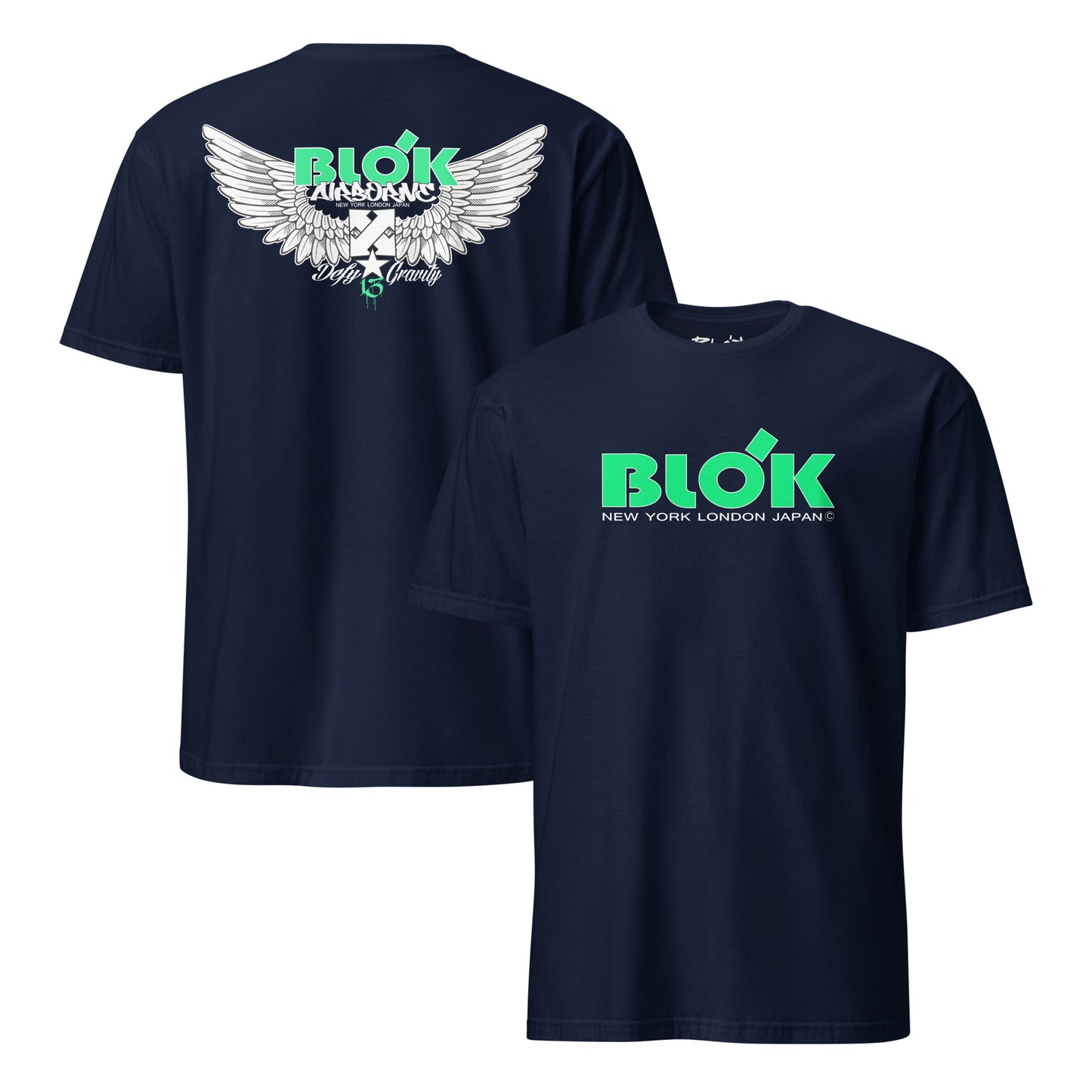 Airborne Wings - Front & Back Print in Green - Women's Relaxed Fit