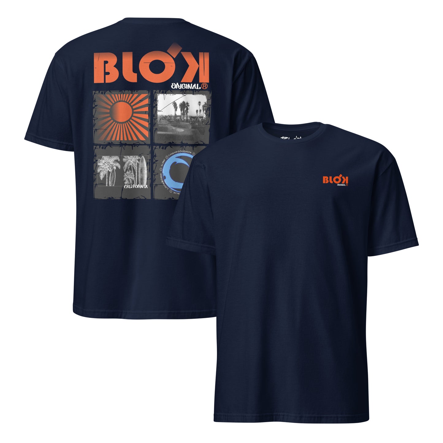 BLOK California Sport - Orange Front & Back Print Women's Relaxed Fit Graphic T-Shirt