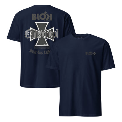 Old School Iron Cross - Front & Back Print in Black - Women's Relaxed Fit