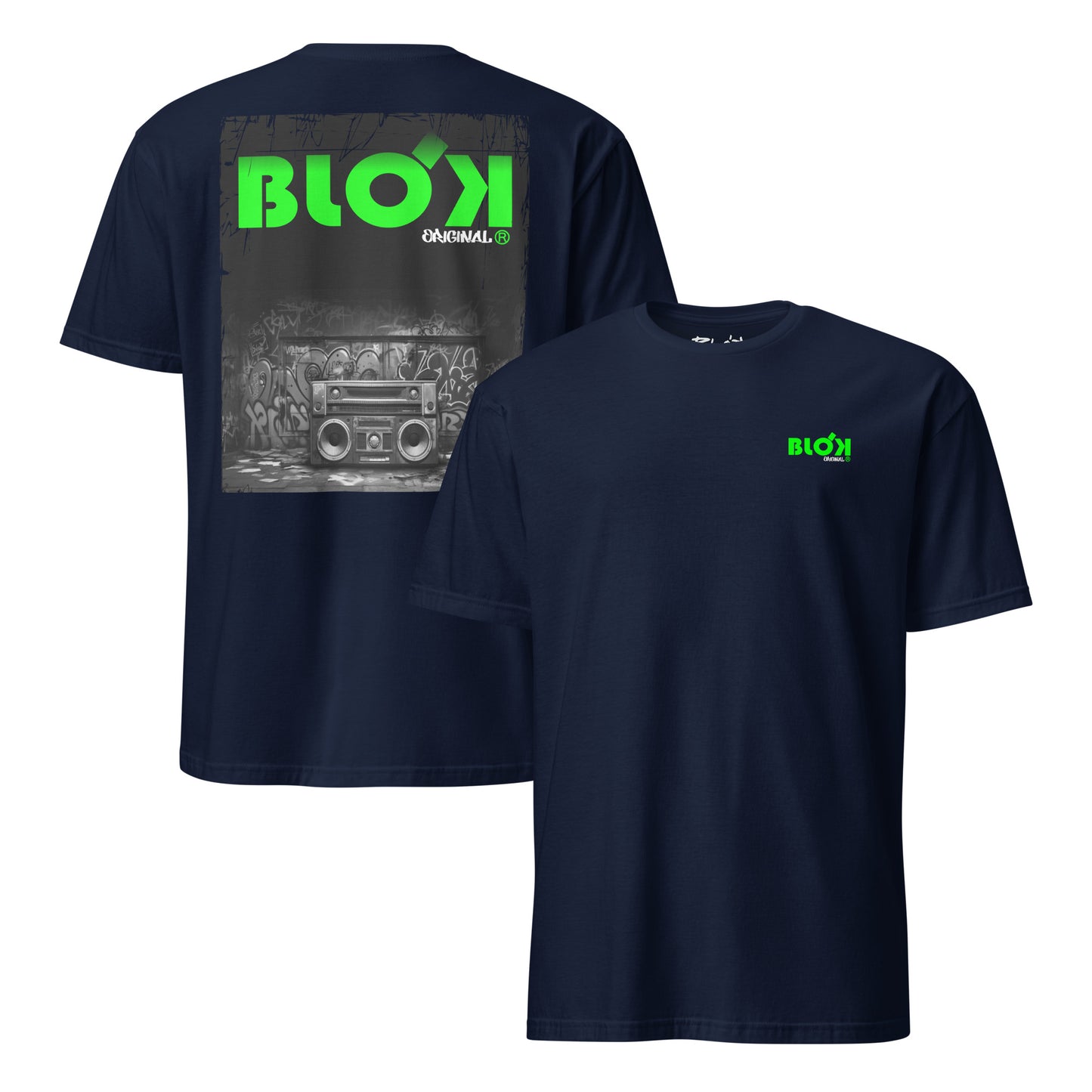 Boom Box - Front & Back Print with Green Logo - Women's Relaxed Fit