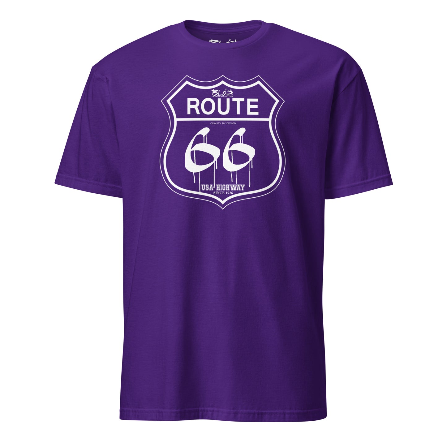 Route 66 - Front Print in White - Men's Classic Fit