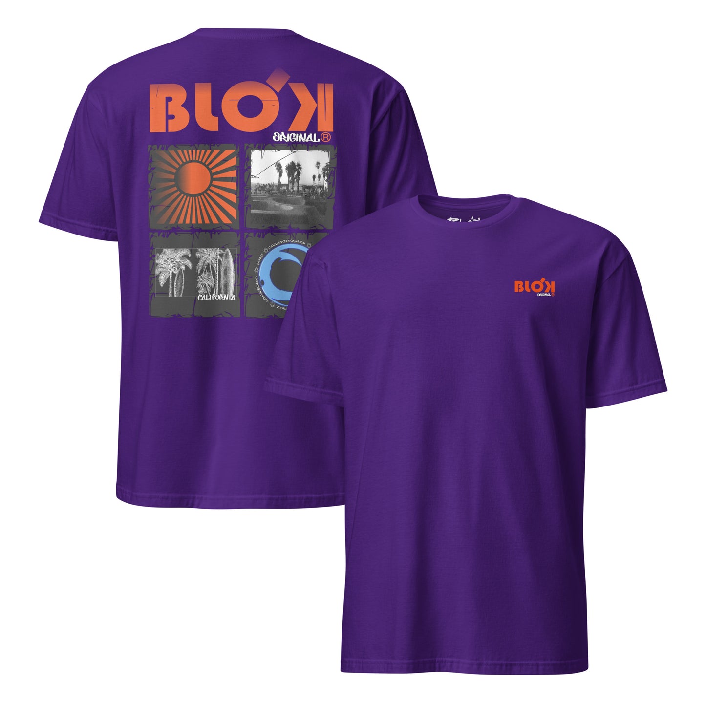 BLOK California Sport - Orange Front & Back Print Women's Relaxed Fit Graphic T-Shirt