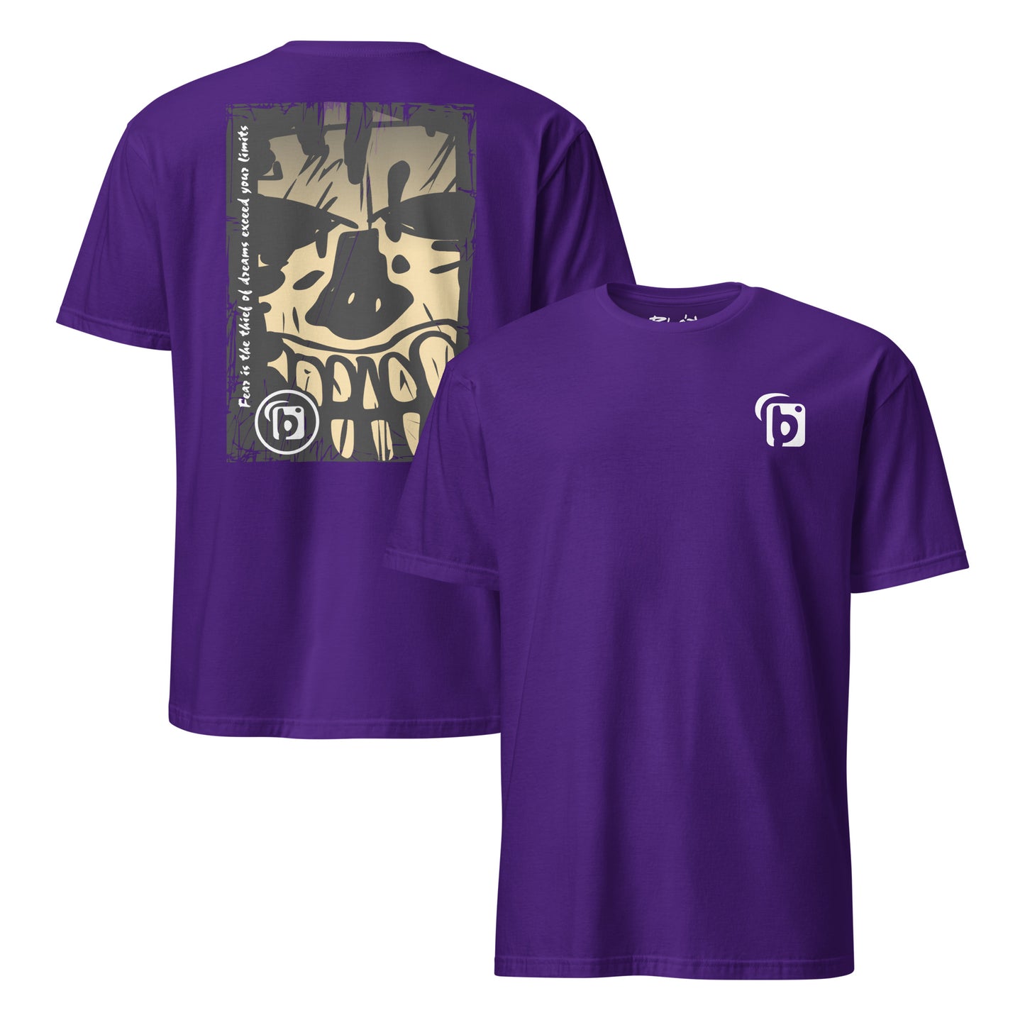 BLOK Tiki Skull - Sand & White Front & Back Print Women's Relaxed Fit Graphic T-Shirt
