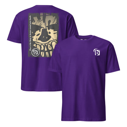 BLOK Tiki Skull - Sand & White Front & Back Print Women's Relaxed Fit Graphic T-Shirt