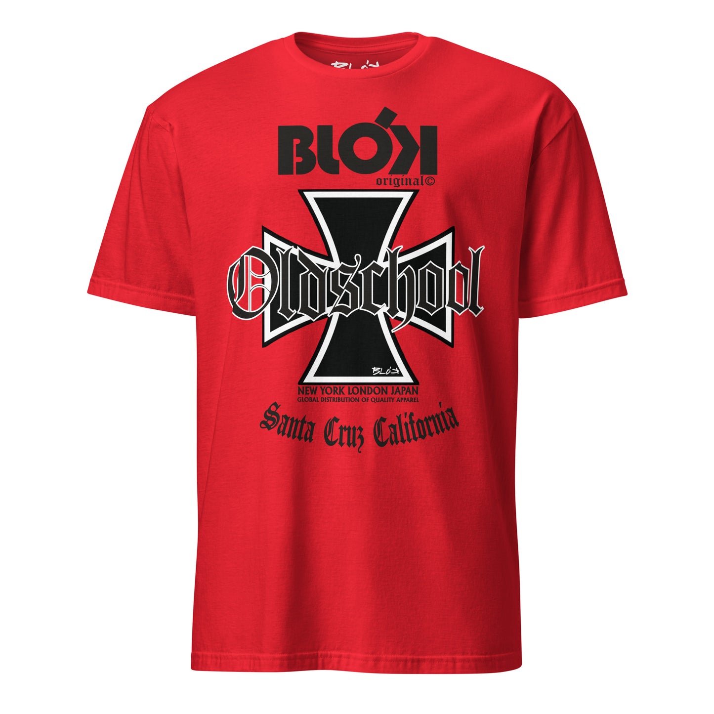 Old School Iron Cross - Front Print in Black - Women's Relaxed Fit