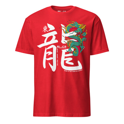 Hidden Dragon - Front  Print in White - Women's Relaxed Fit