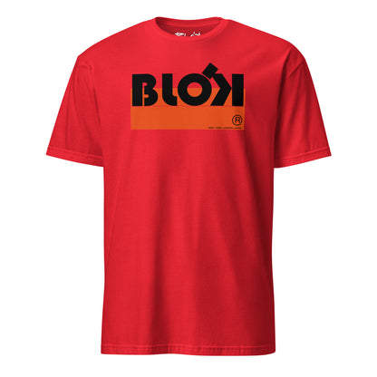 Blok Stripe - Front Print - in Orange & Black - Men's Classic Fit