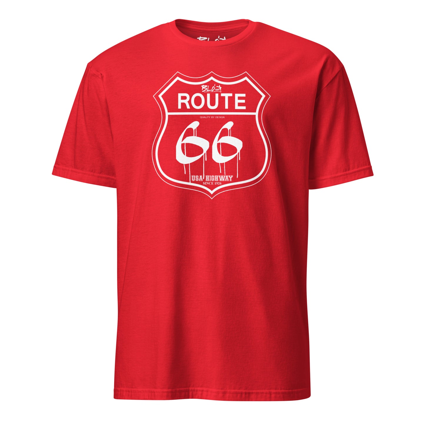Route 66 - Front Print in White - Men's Classic Fit