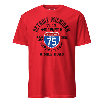 Detroit 8 Mile - Front Print in Black - Men's Classic Fit