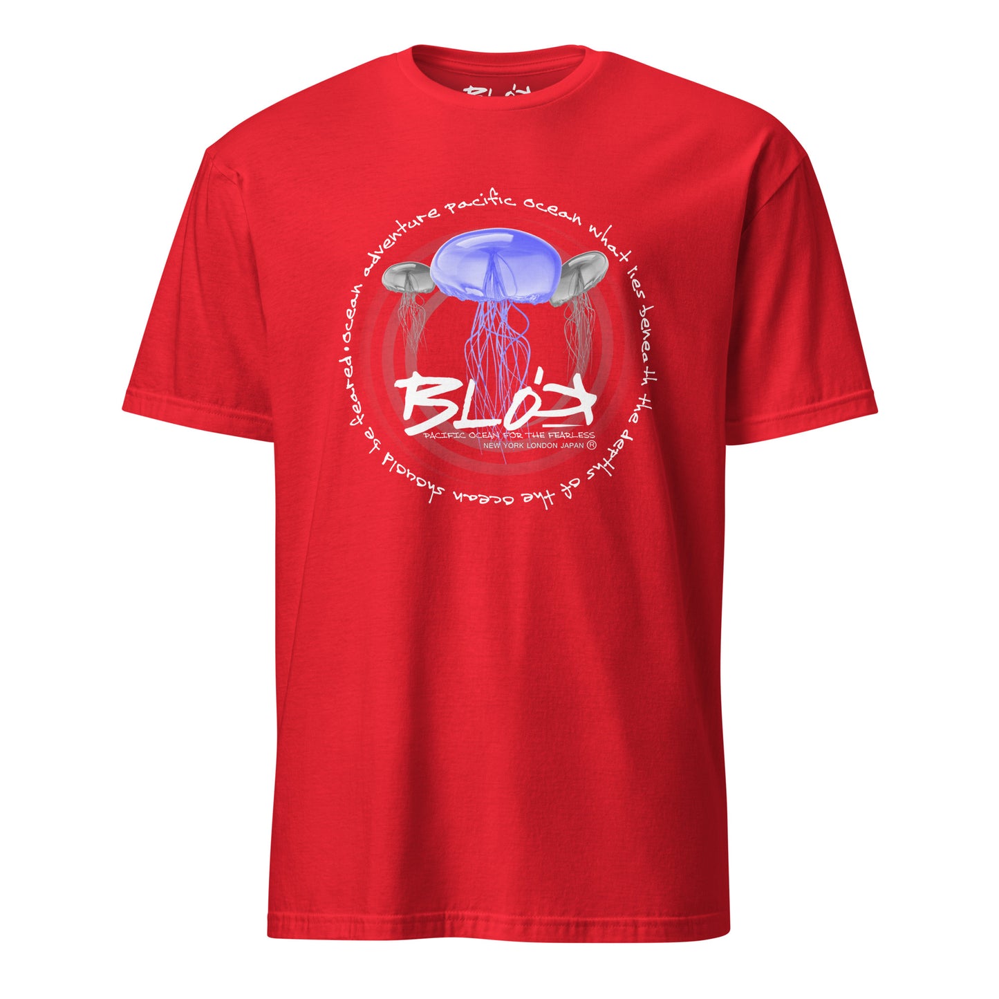 Jellyfish - Front Print with White Logo - Men's Classic Fit Graphic T-Shirt