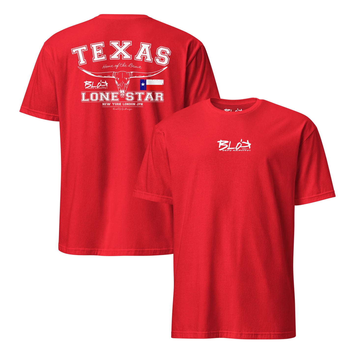 Texas - 50 States - Front & Back Print in White - Women's Relaxed Fit