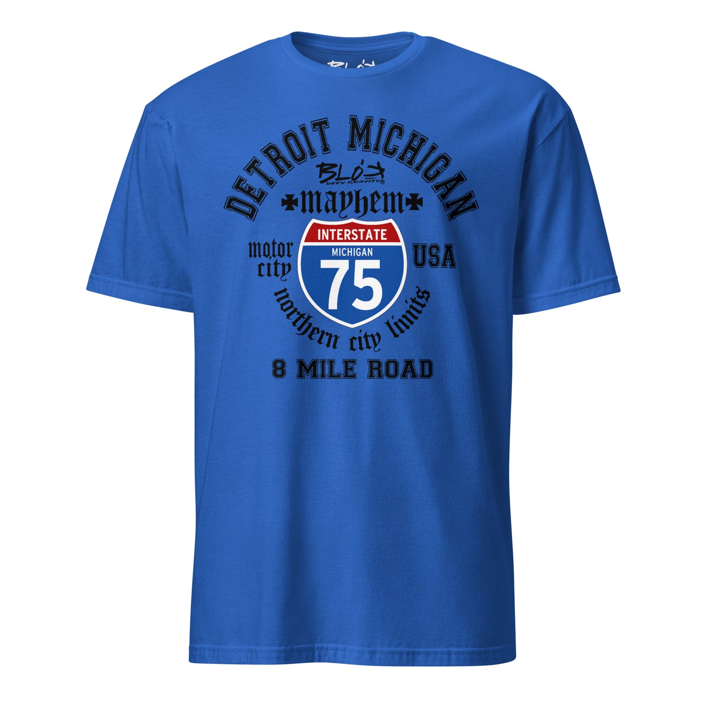 Detroit 8 Mile - Front Print in Black - Men's Classic Fit