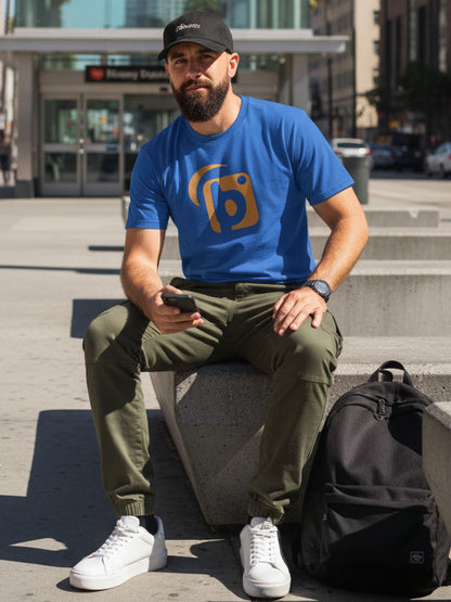 Original Logo - with Gold Print - Men's Classic Fit Graphic T-Shirt