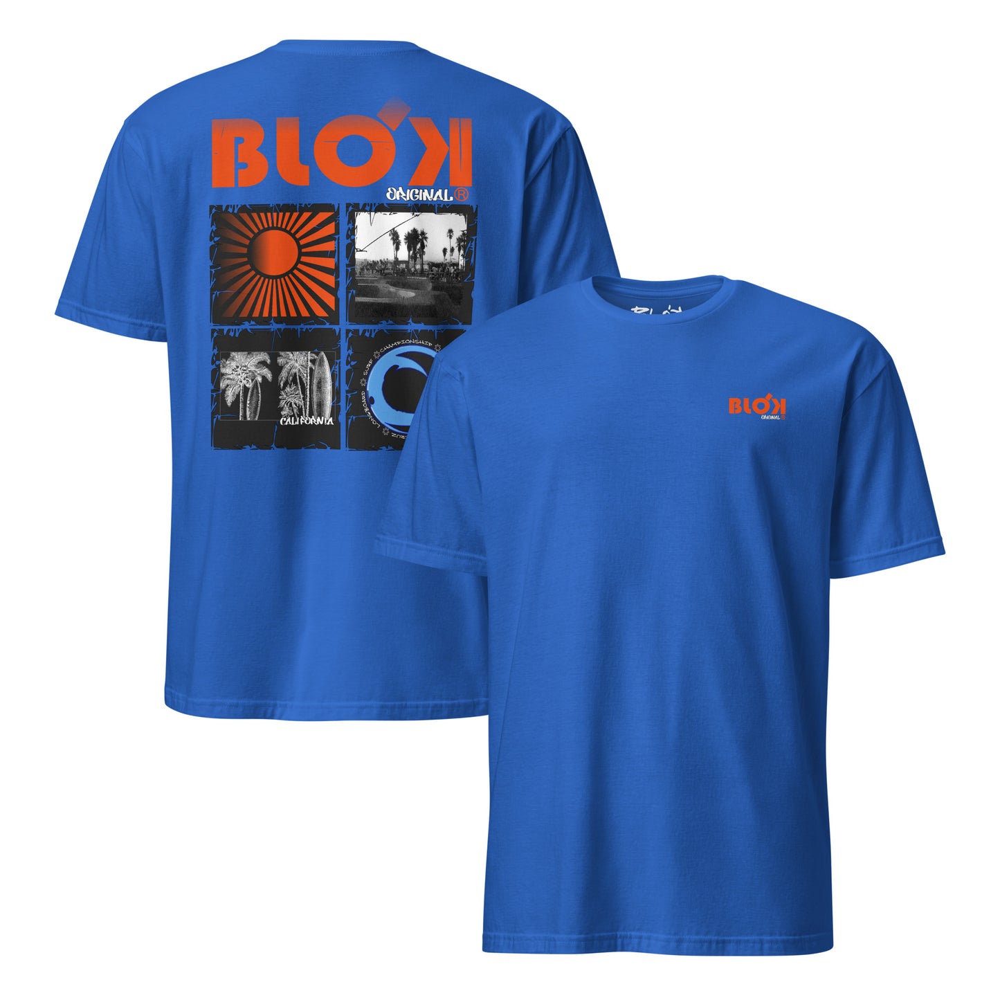 BLOK California Sport - Orange Front & Back Print Women's Relaxed Fit Graphic T-Shirt
