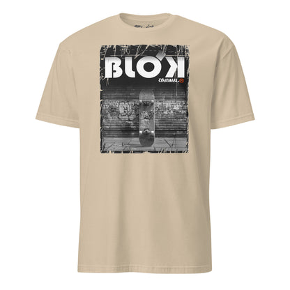 BLOK Skateboard - White Front Print Women's Relaxed Fit Graphic T-Shirt