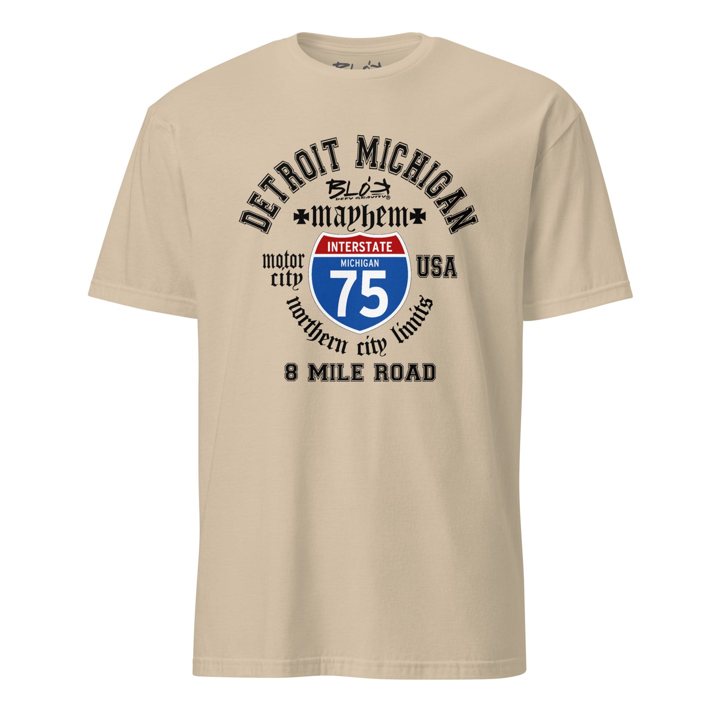 Detroit 8 Mile - 50 States - Front & Back Print in Black - Women's Relaxed Fit