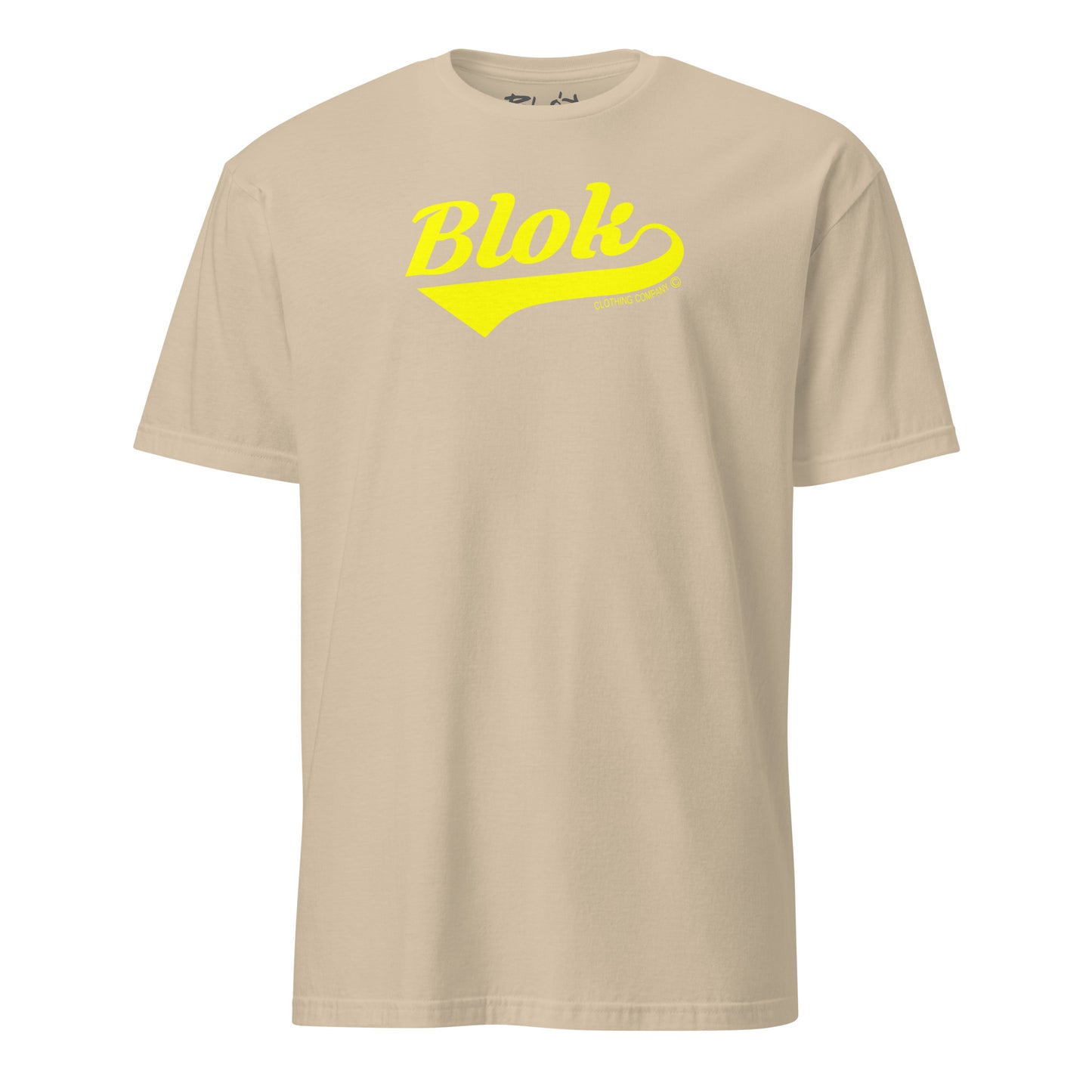 Blok Classic Logo - Front Print - in Yellow - Men's Classic Fit