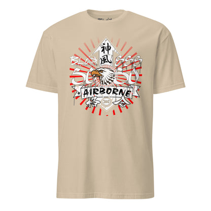Airborne Eagle - Front Print in White & Red - Men's Classic Fit