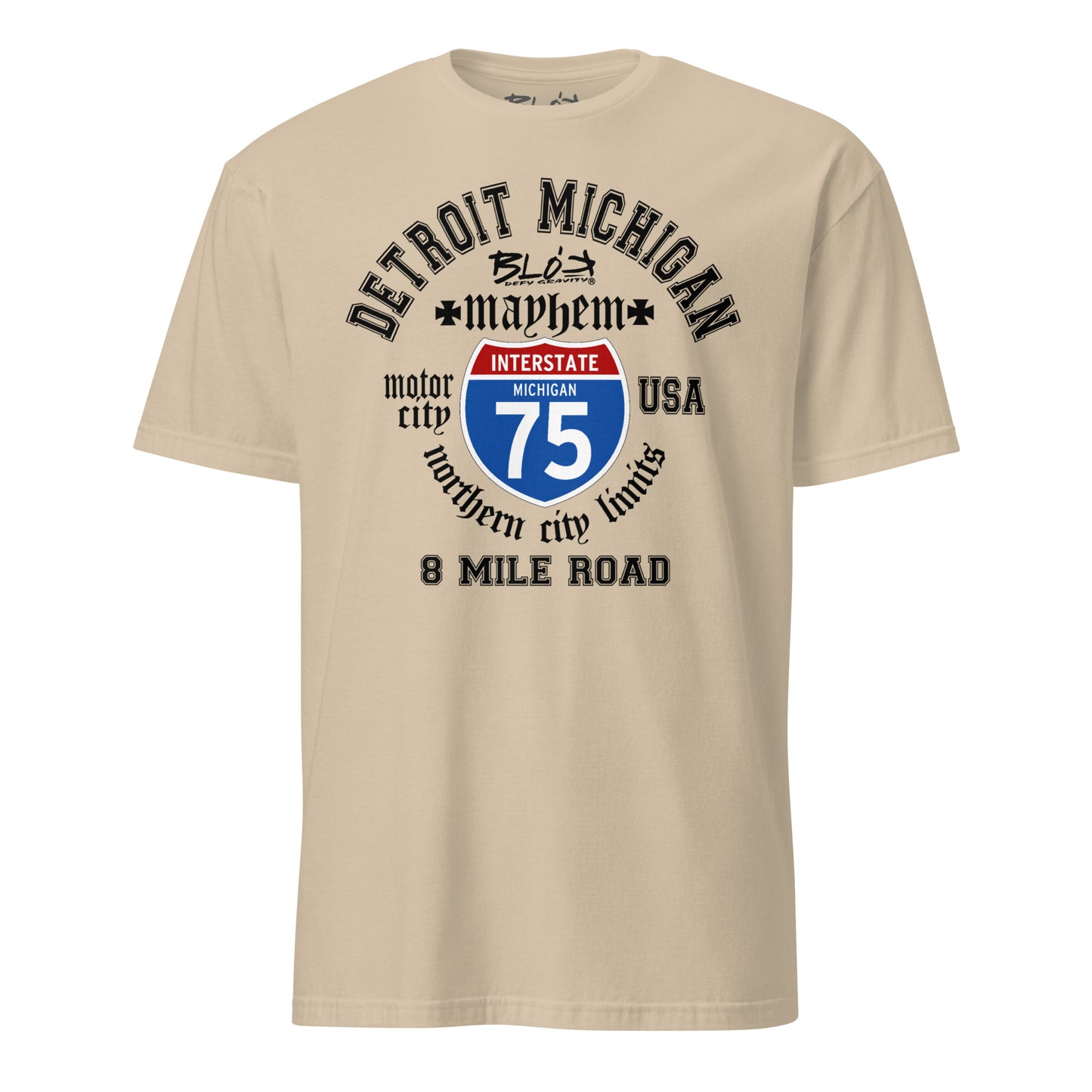 Detroit 8 Mile - Front Print in Black - Men's Classic Fit