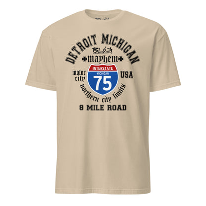 Detroit 8 Mile - Front Print in Black - Men's Classic Fit