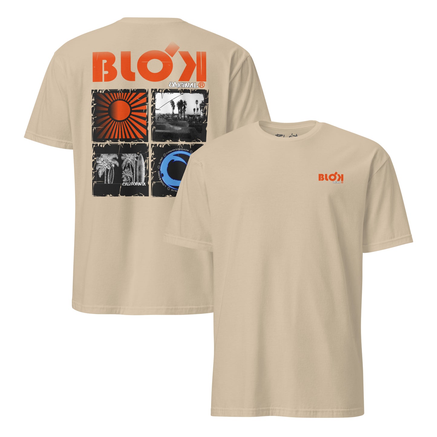 BLOK California Sport - Orange Front & Back Print Women's Relaxed Fit Graphic T-Shirt