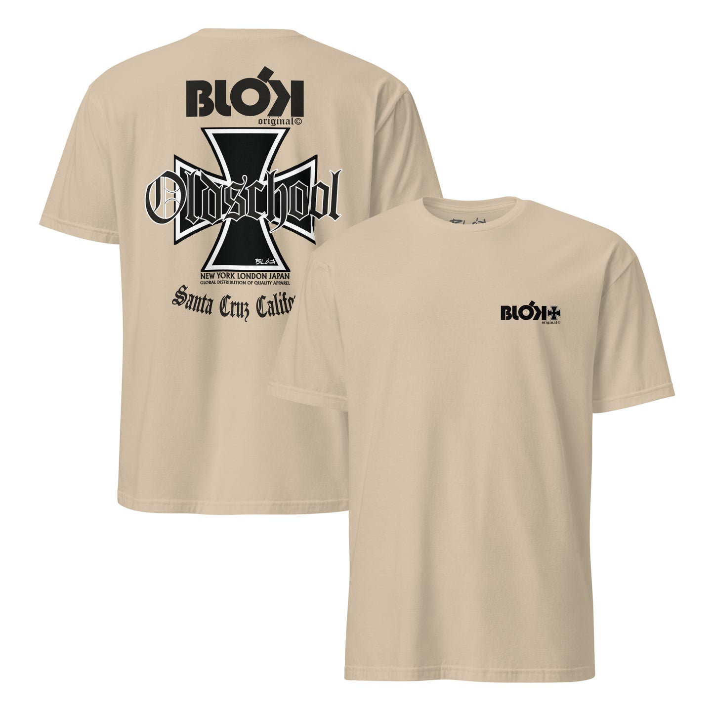 Old School Iron Cross - Front & Back Print in Black - Women's Relaxed Fit