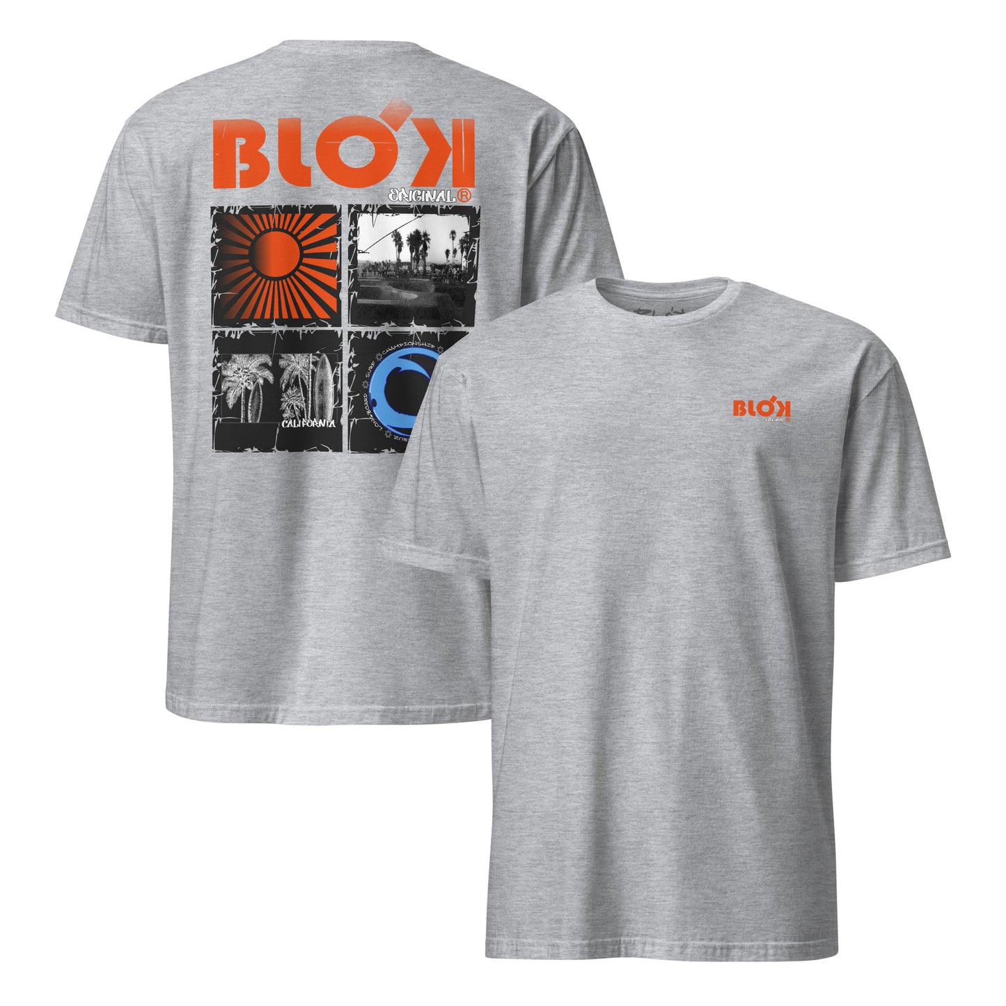 BLOK California Sport - Orange Front & Back Print Women's Relaxed Fit Graphic T-Shirt