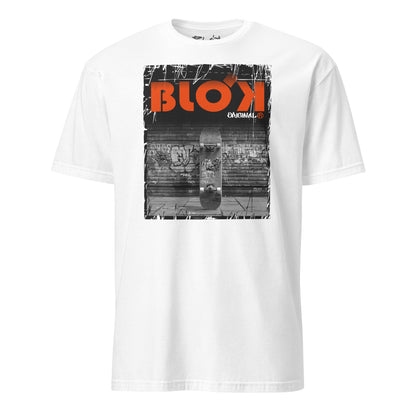 Blok Skateboard - Front Print - with Orange Logo - Women's Relaxed Fit