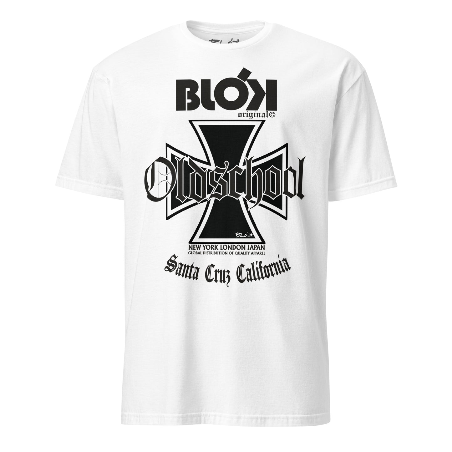 Old School Iron Cross - Front Print in Black - Women's Relaxed Fit