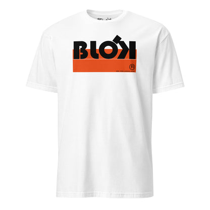 Blok Stripe - Front Print - in Orange & Black - Men's Classic Fit Graphic T-Shirt