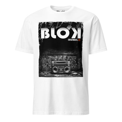 Boom Box - Front Print - with White Logo - Men's Classic Fit Graphic T-Shirt
