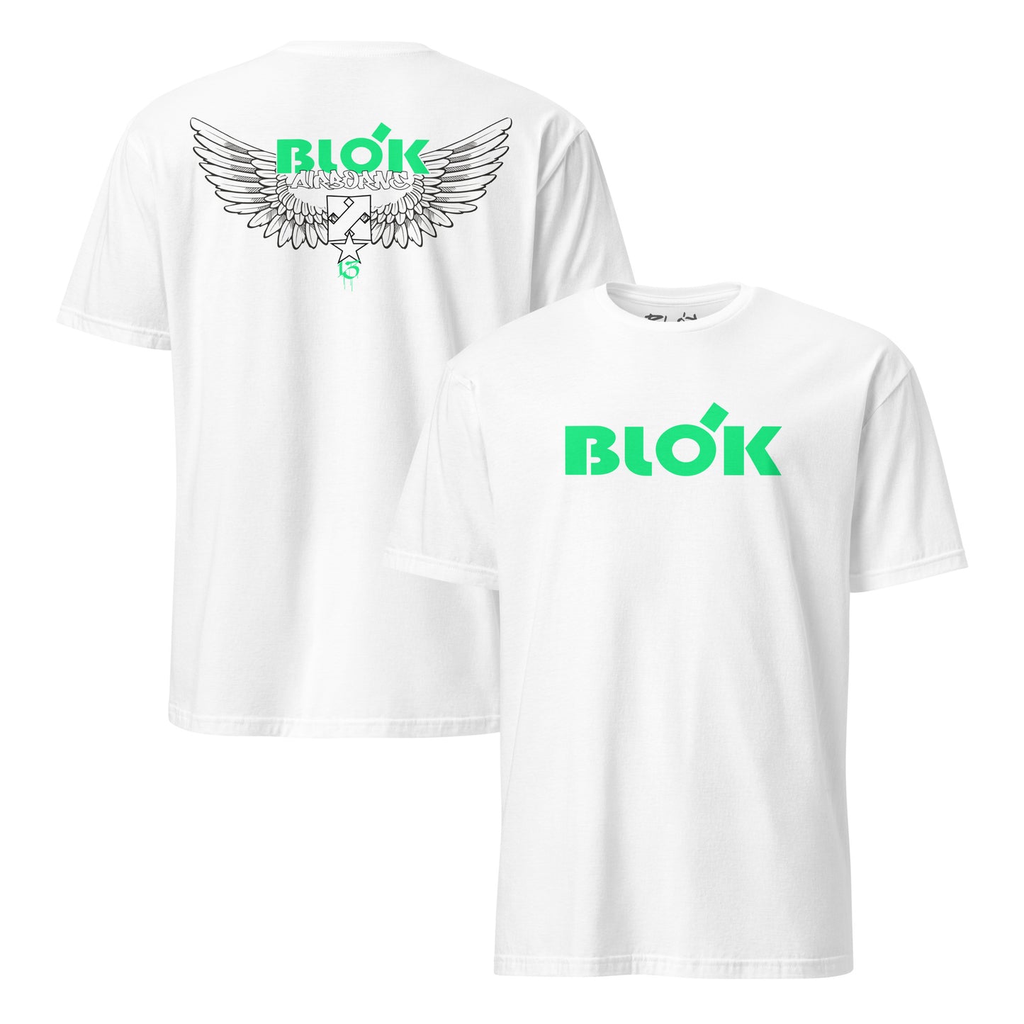 Airborne Wings - Front & Back Print in Green - Women's Relaxed Fit