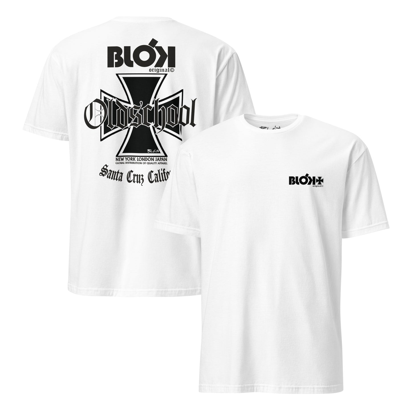 Old School Iron Cross - Front & Back Print in Black - Women's Relaxed Fit