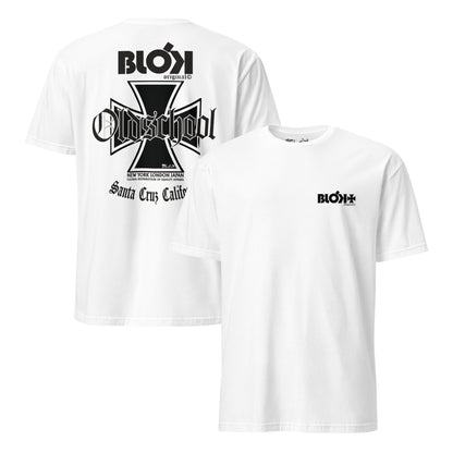 Old School Iron Cross - Front & Back Print in Black - Women's Relaxed Fit