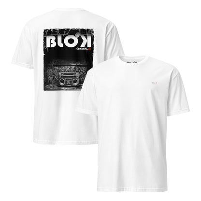 Boom Box - front and back print - with White Logo - Women's Relaxed Fit