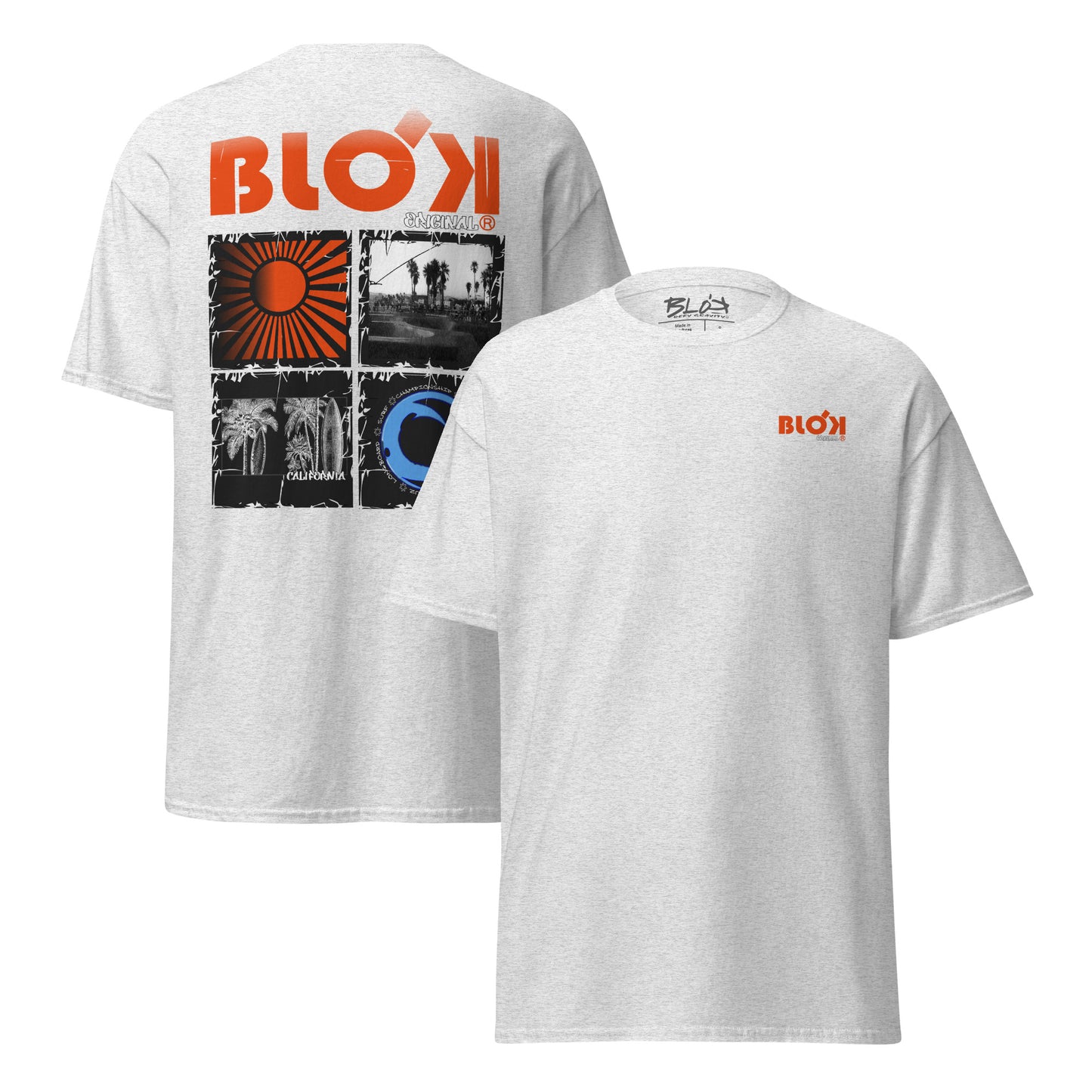 California Surf - Front & Back Print with Orange Logo - Men's Loose Fit