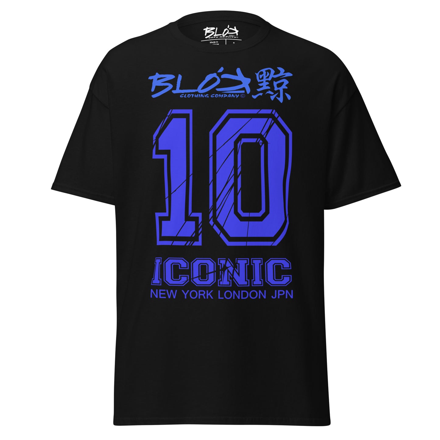 Iconic 10 - Front - Blue Print - Men's Loose Fit