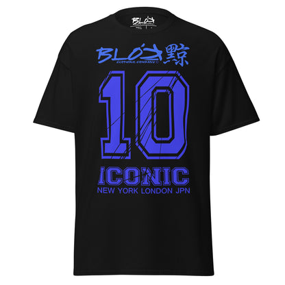Iconic 10 - Front - Blue Print - Men's Loose Fit