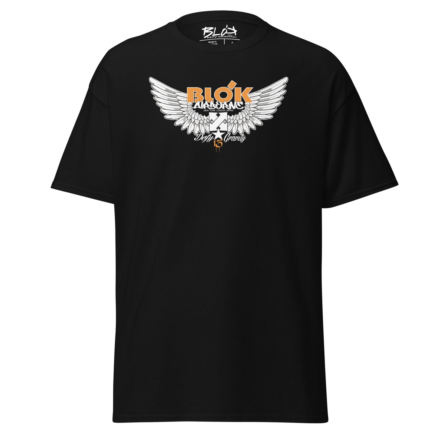 Airborne Wings - Front Print in Orange - Men's Loose Fit