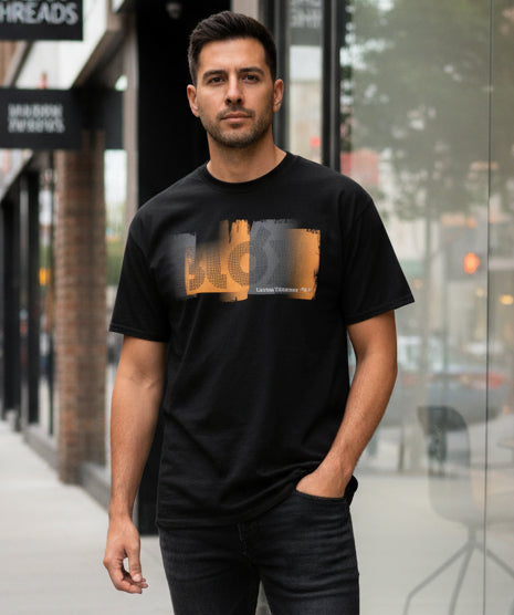 Roller - Front Print in Orange & Grey - Men's Loose Fit