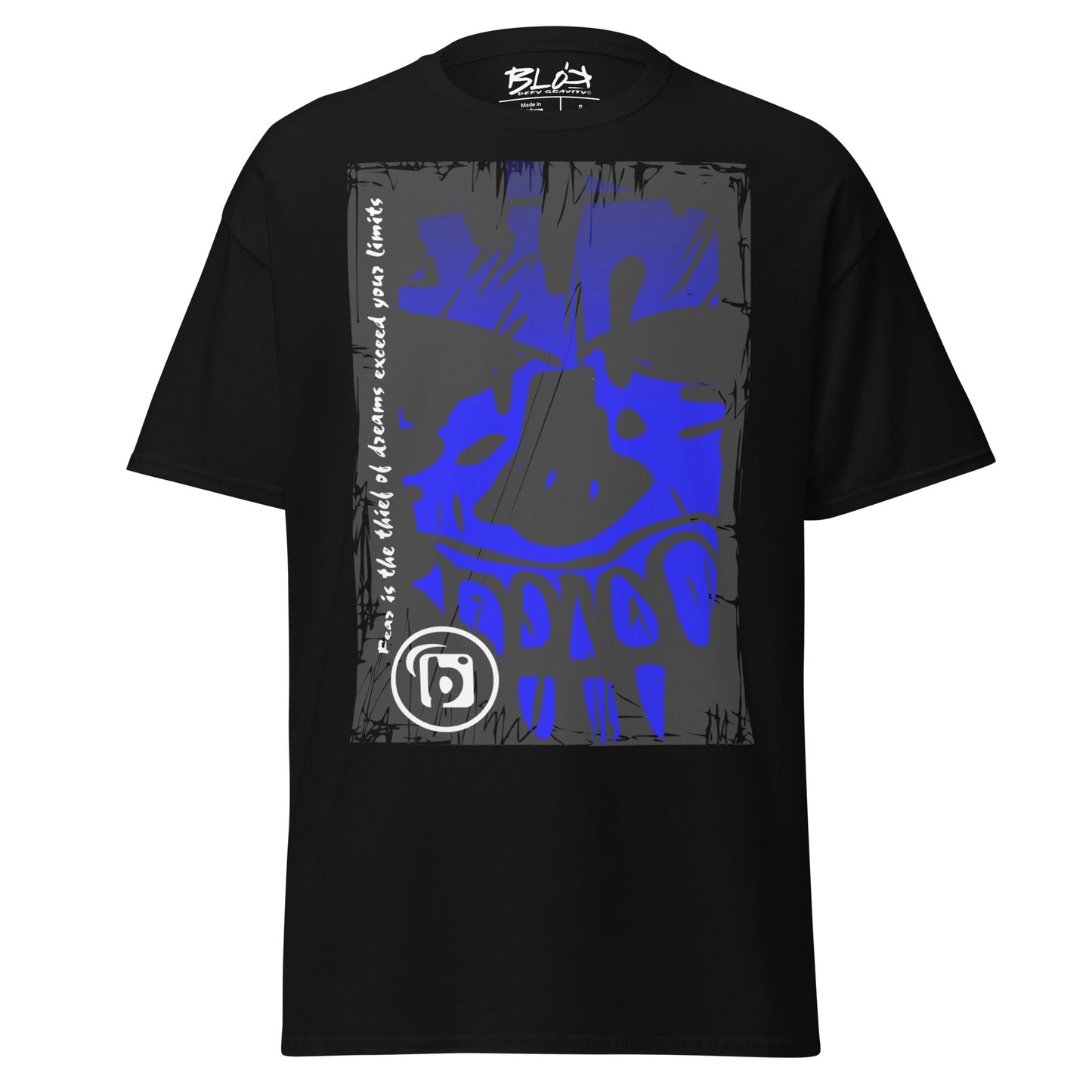 Tiki Skull - Front Print - in Blue - Men's Loose Fit
