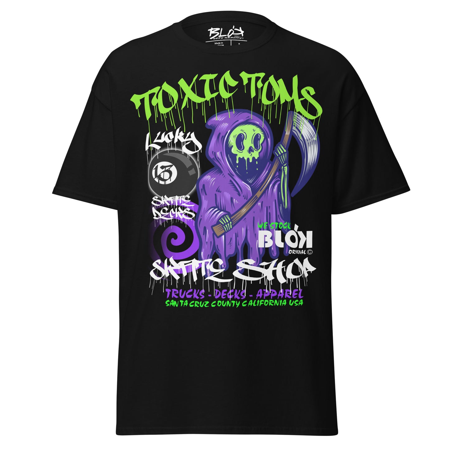 Toxic Toms Skate Shop - Front Print - Loose Fit
