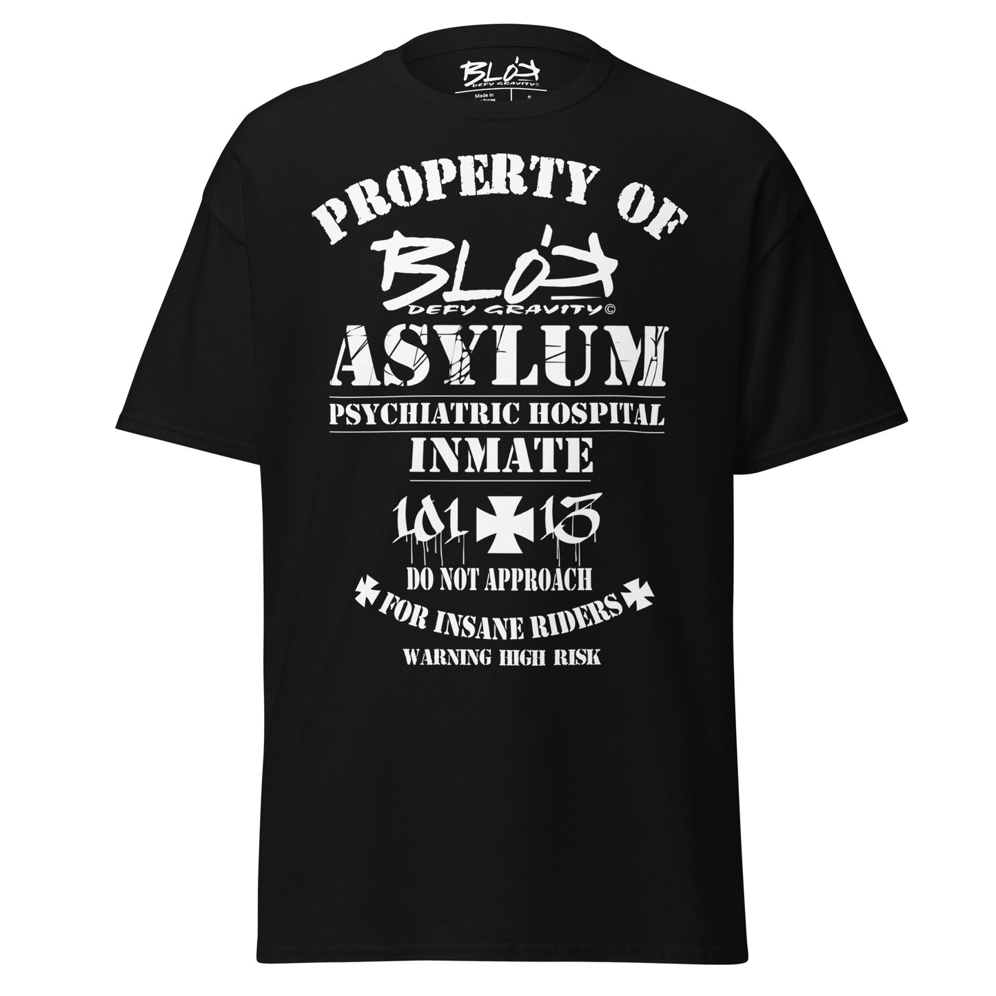 Asylum Inmate - Front Print - in White - Men's Loose Fit