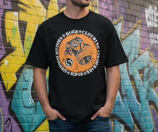 Gas Mask - in Orange - Men's Loose Fit