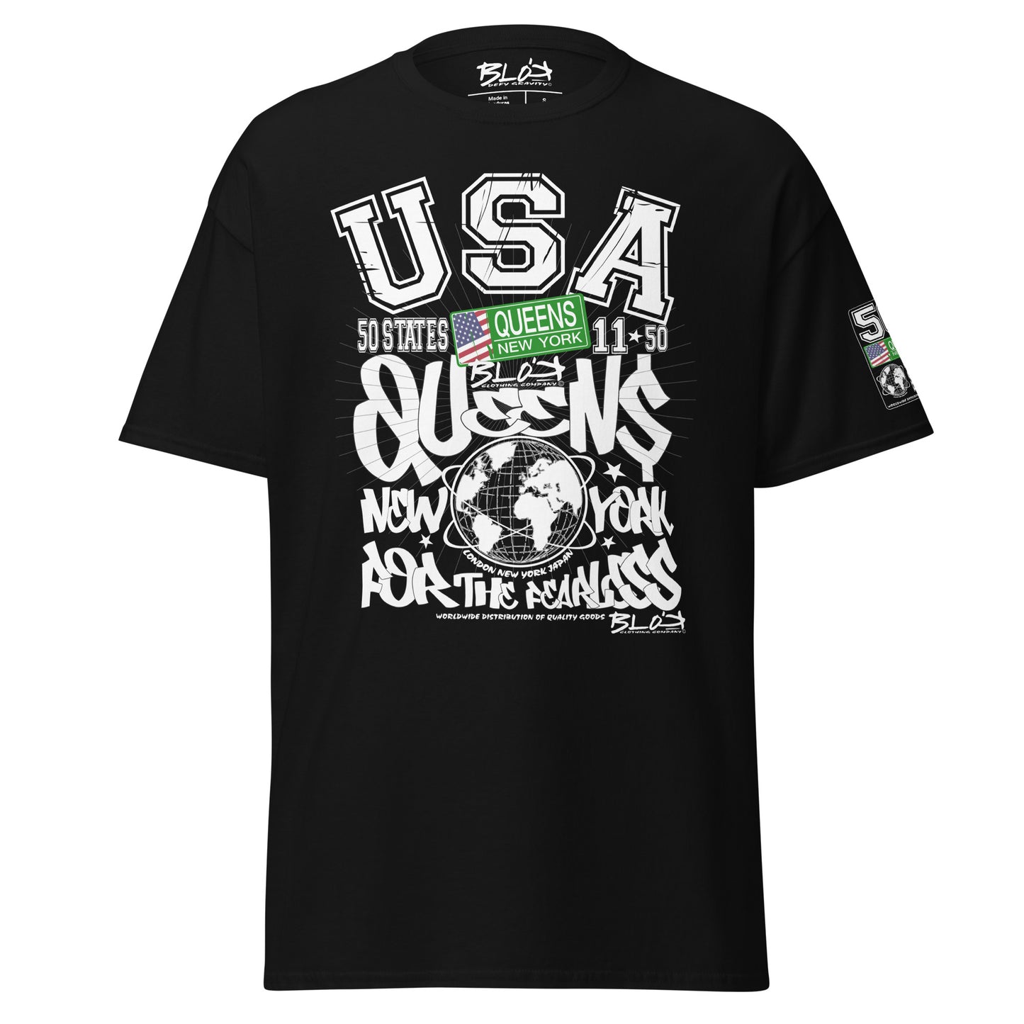 Queens - 50 States - Front & Arm Print - Men's Loose Fit