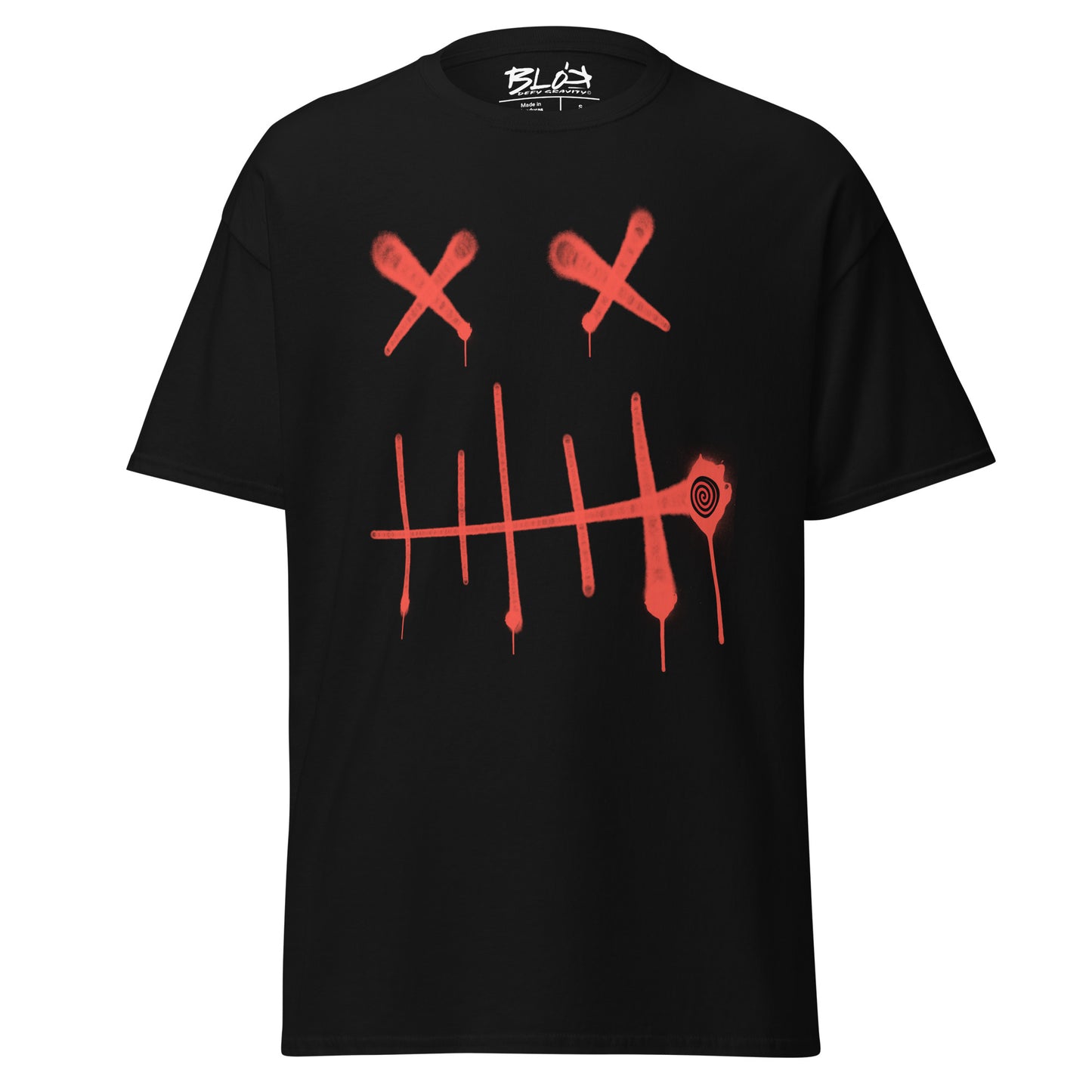 Stitch  - Front Print in Red - Men's Loose Fit Graphic T-Shirt