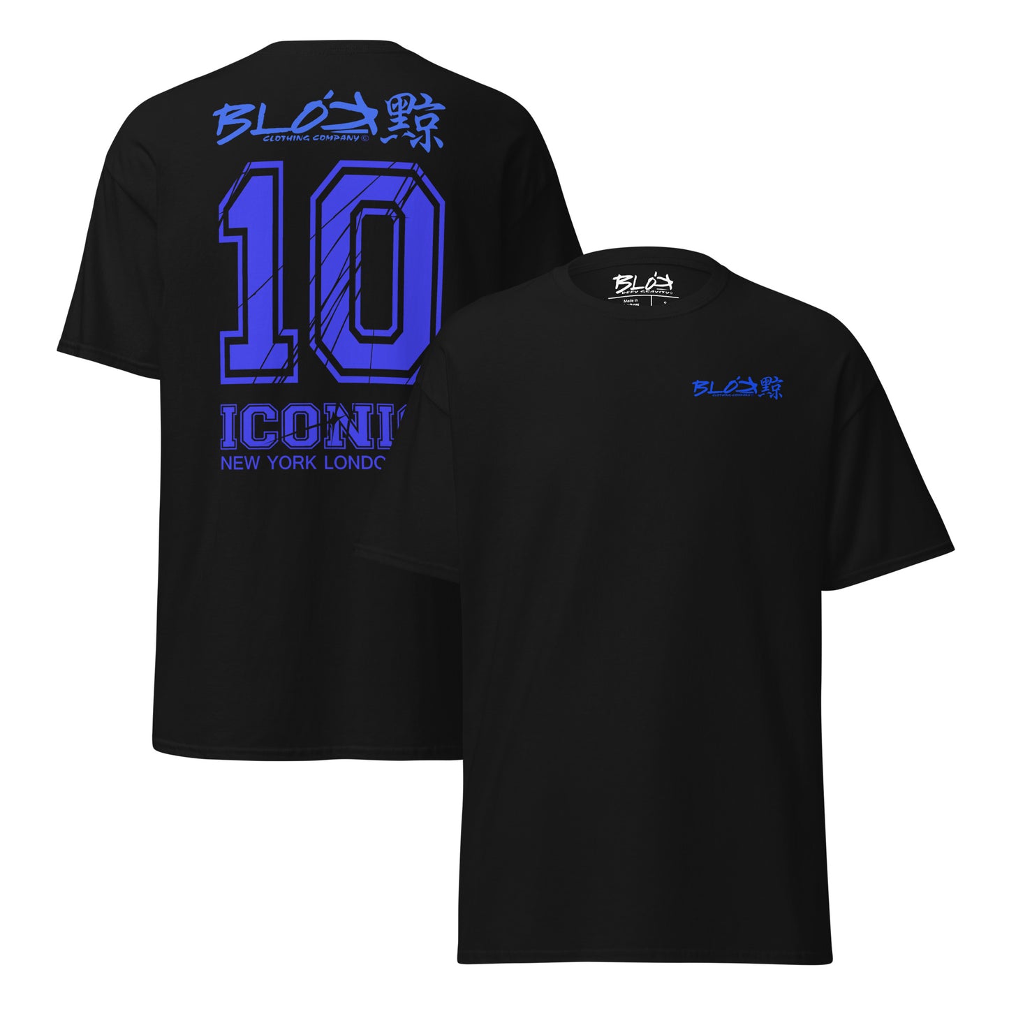 Iconic 10 - Front & Back Print - in Blue - Men's Loose Fit