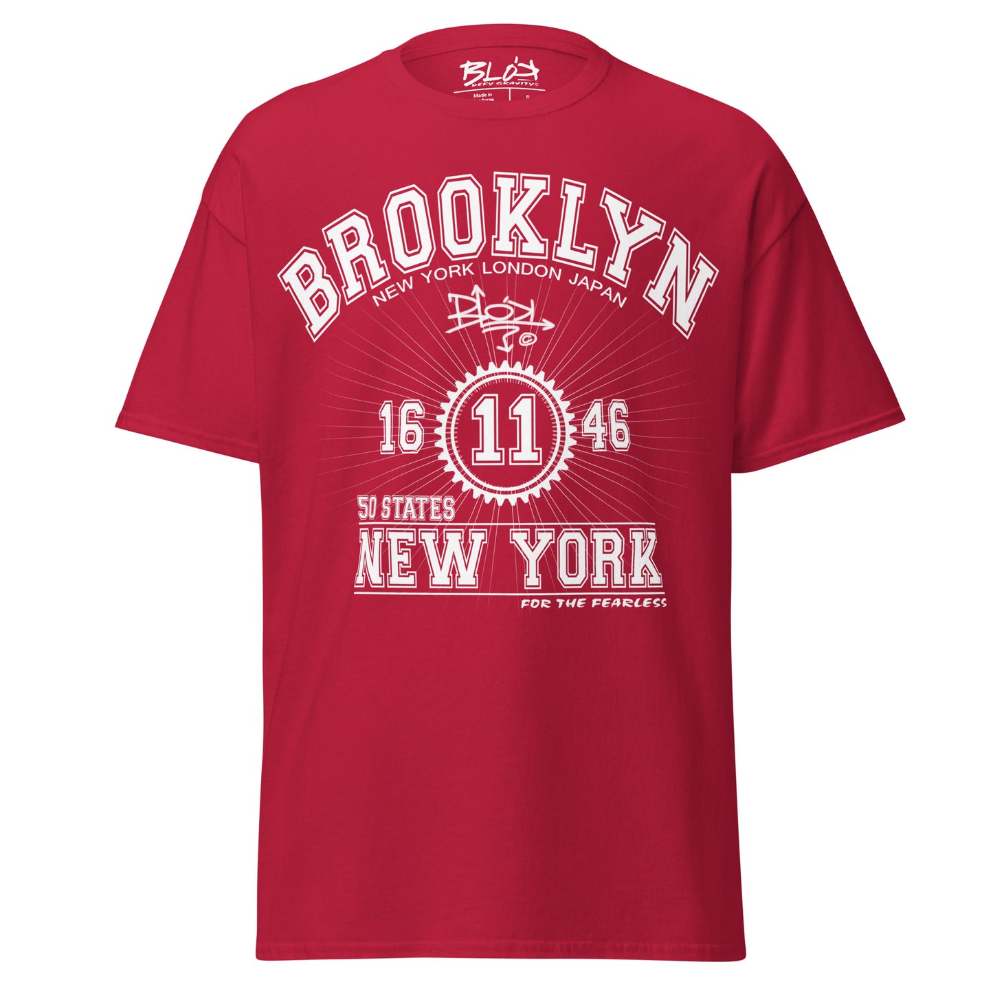 Brooklyn New York - Front Print in White - Men's Loose Fit